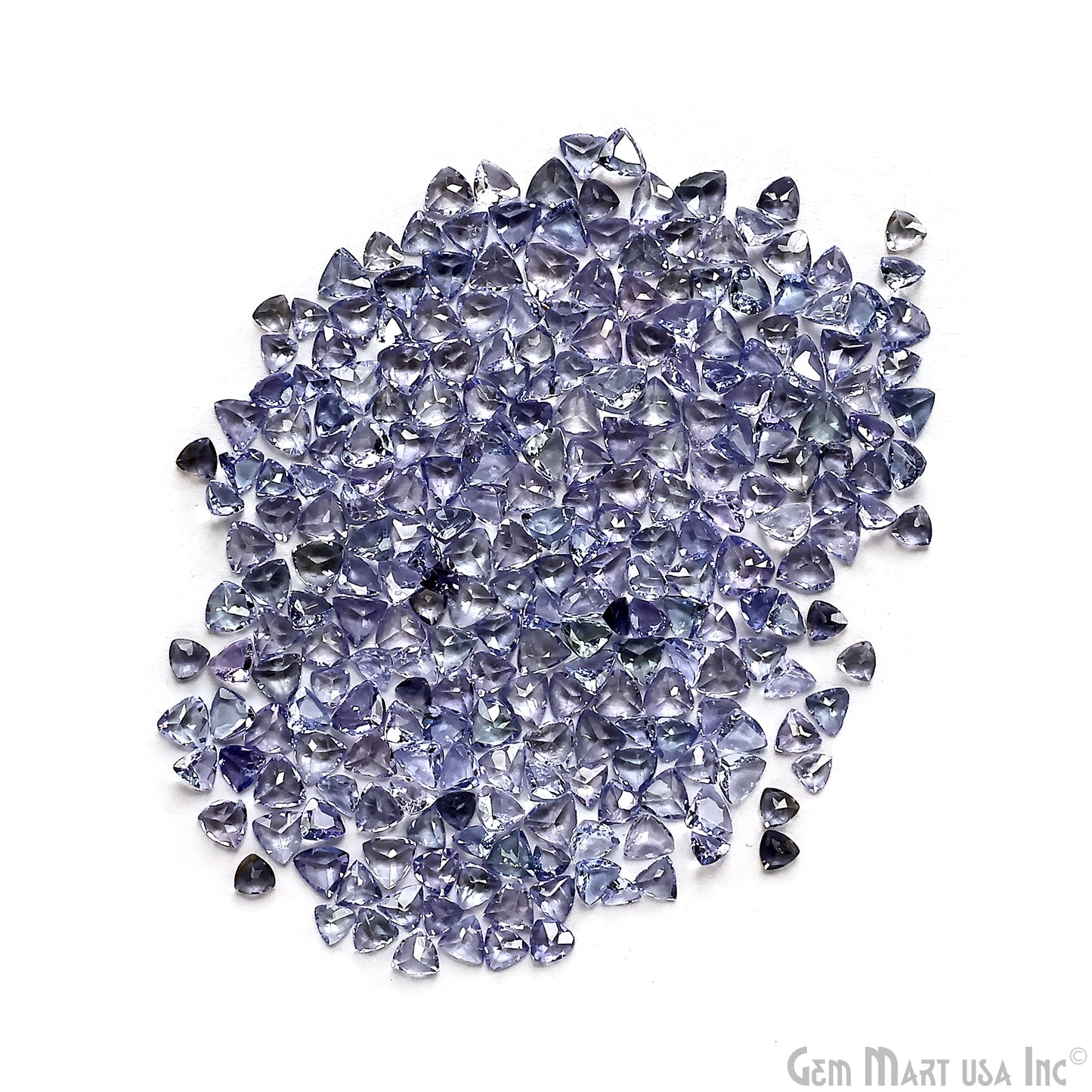 Tanzanite Wholesale Gemstones, 100% Natural Precious Gems, Blue and Purple Faceted Loose Gems, 3-4mm, Trillion, 5 Carats