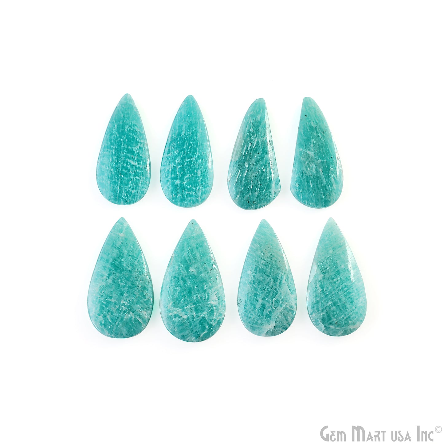 Amazonite Pears Shape 33x17mm Loose Gemstone For Earring Pair