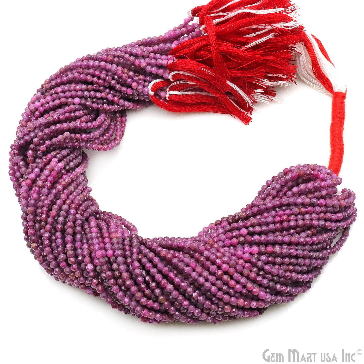 Rondelle Beads, 12-13 Inch Gemstone Strands, Drilled Strung Nugget Beads, Faceted Round, 3mm