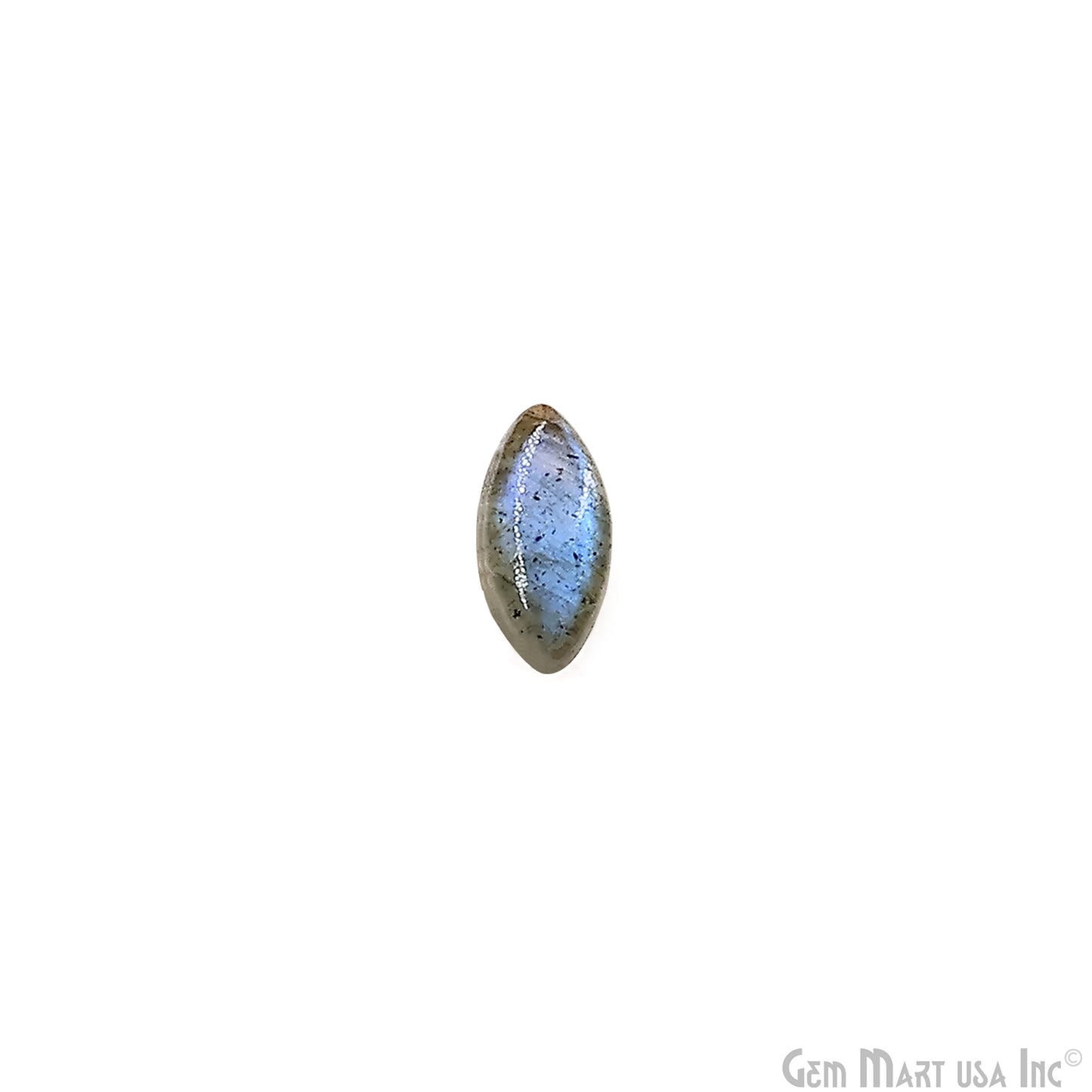 Labradorite Wholesale Gemstones, 100% Natural Semi-Precious Gems, Blue Flash Cabochon Loose Gems, 5x10mm, Marquise, 5PC Lot