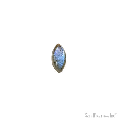 Labradorite Wholesale Gemstones, 100% Natural Semi-Precious Gems, Blue Flash Cabochon Loose Gems, 5x10mm, Marquise, 5PC Lot
