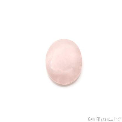 Rose Quartz Oval Worry Stone - Natural Hand-Carved Thumb Gemstone