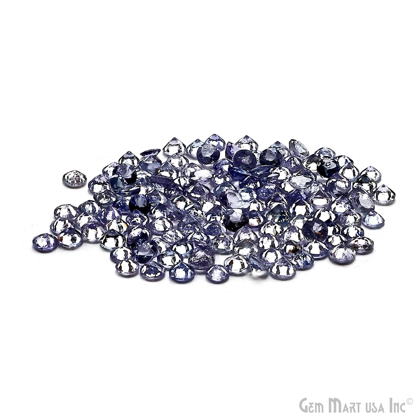 Tanzanite Wholesale Gemstones, 100% Natural Precious Gems, Blue and Purple Faceted Loose Gems, 5mm, Round, 5 Carats
