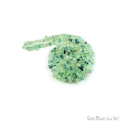 Fluorite Chip Beads, 34 Inch, Natural Chip Strands, Drilled Strung Nugget Beads, 3-7mm, Polished, GemMartUSA (CHFL-70001)