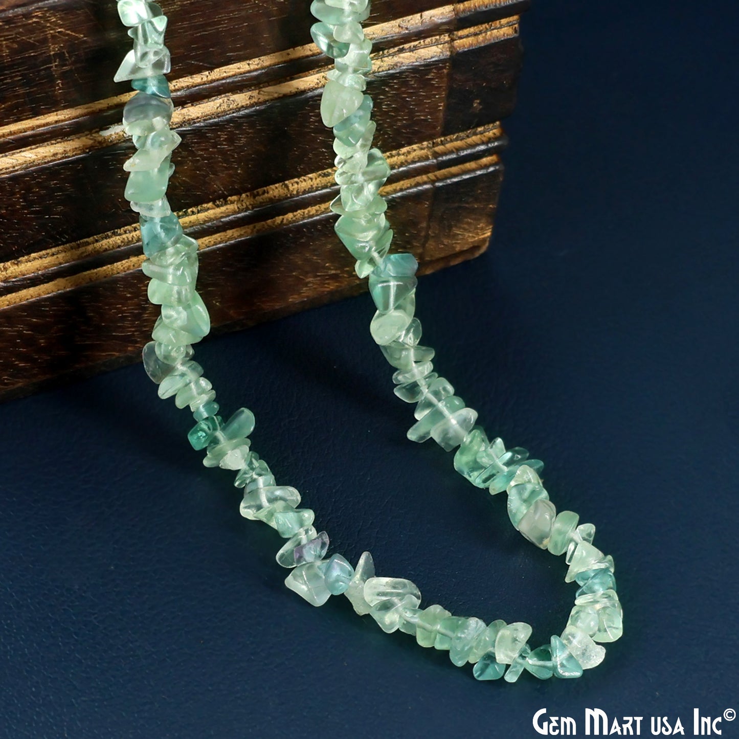 Fluorite Chip Beads, 34 Inch, Natural Chip Strands, Drilled Strung Nugget Beads, 3-7mm, Polished, GemMartUSA (CHFL-70001)