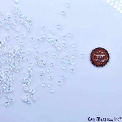 Rainbow Moonstone Wholesale Gemstones, 100% Natural Semi-Precious Gems, Rainbow Cabochons Loose Gems, 3mm, Round, 5 Carats