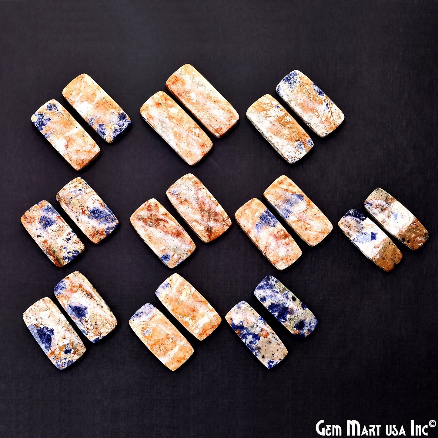Sodalite Octagon 30x13mm Loose Gemstone For Earring Pair