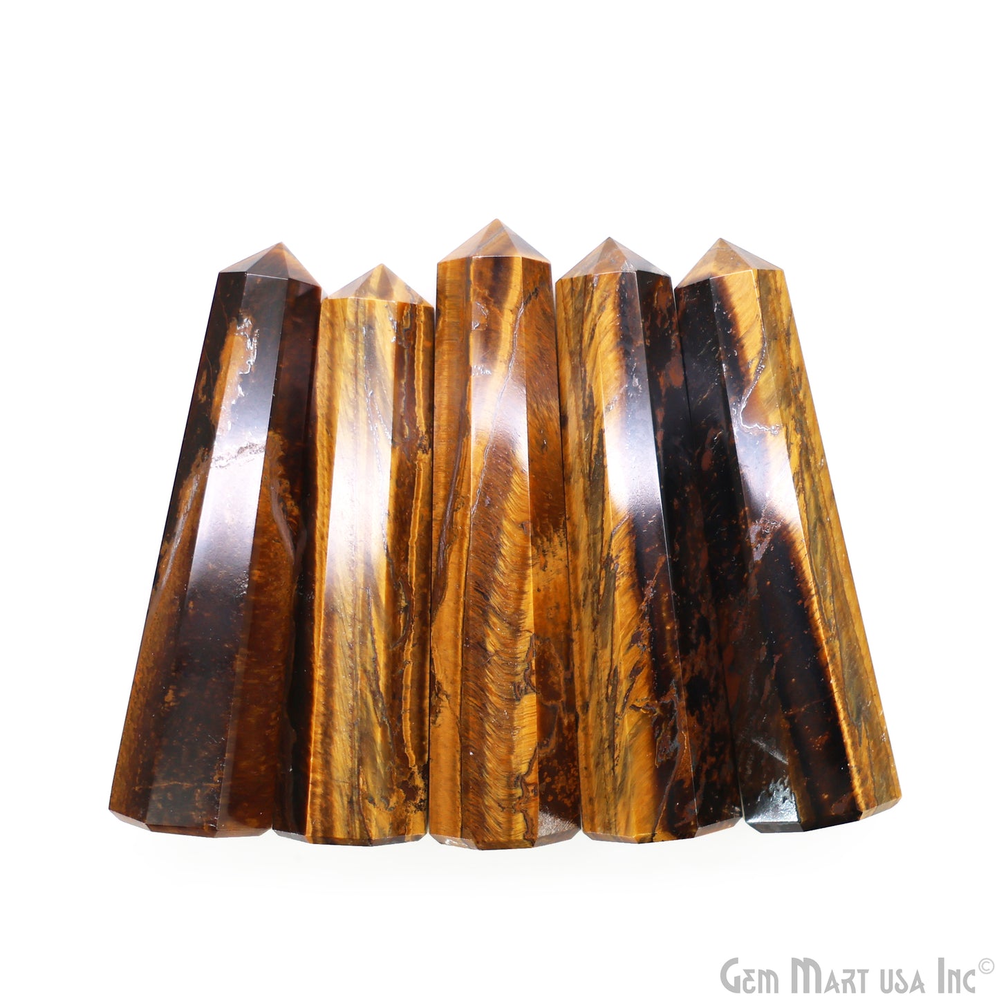 Tiger Eye Gemstone Jumbo Tower Crystal Tower Obelisk Healing Meditation Gemstones 2-3 Inch