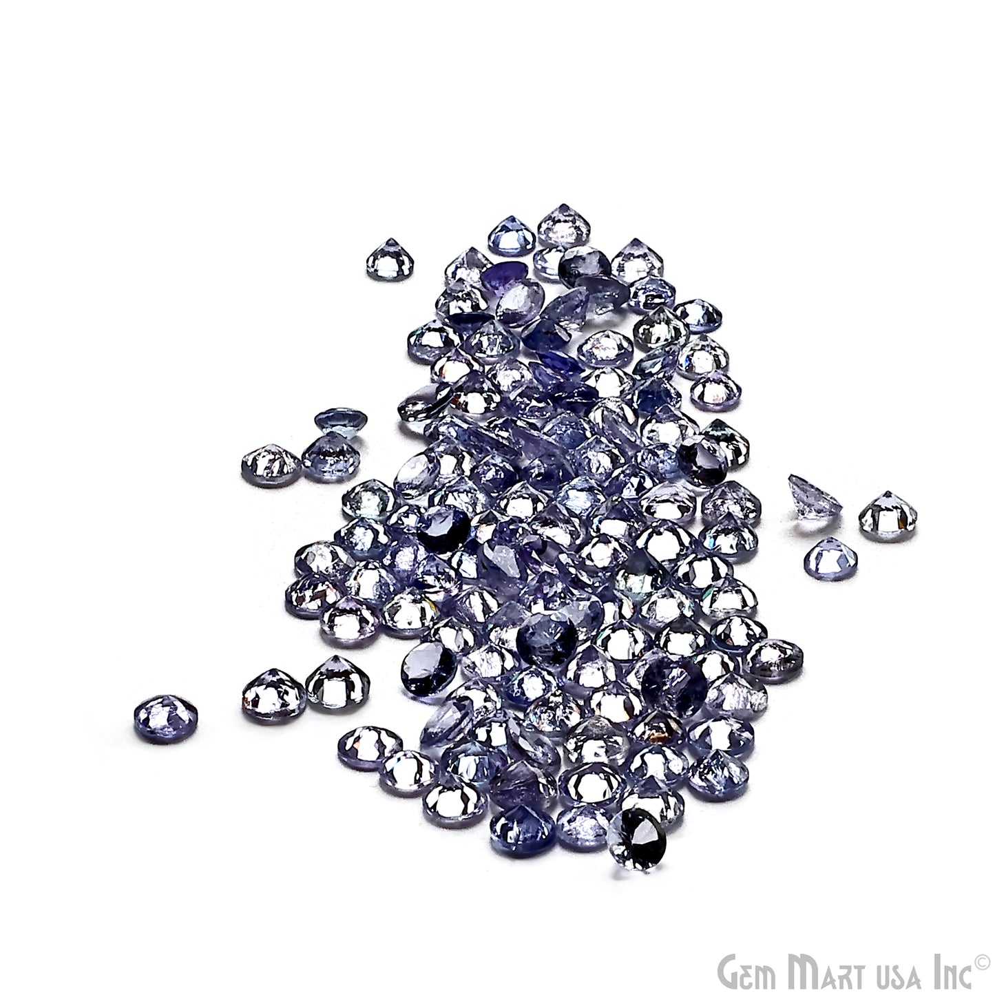 Tanzanite Wholesale Gemstones, 100% Natural Precious Gems, Blue and Purple Faceted Loose Gems, 5mm, Round, 5 Carats