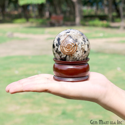 Rainbow Moonstone Healing Gemstone Sphere 2" - Reiki Meditation Ball, Chakra Balancing, Orgone Energy Spiritual Healing, Home Decor