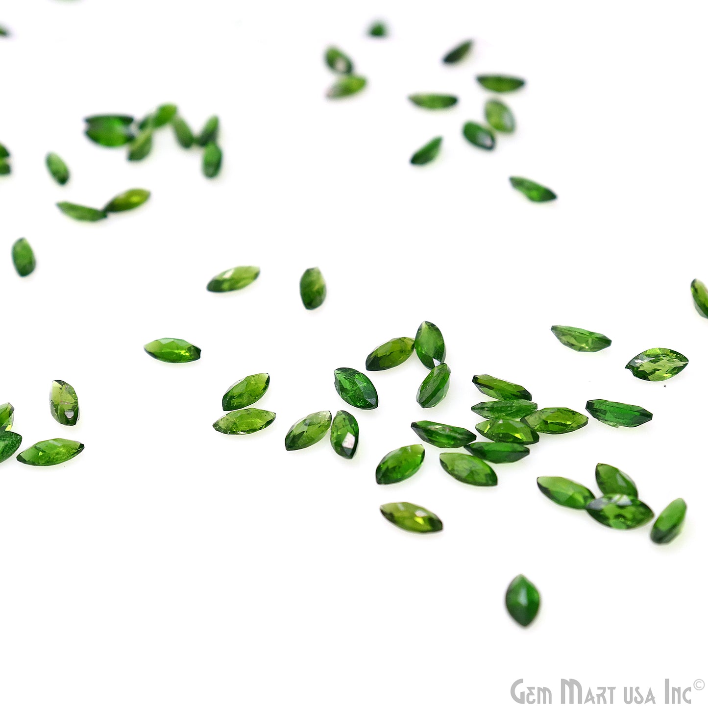 Chrome Diopside Wholesale Gemstones, 100% Natural Semi-Precious Gems, Green Faceted Loose Gems, 6x3mm, Marquise, 5 Carats