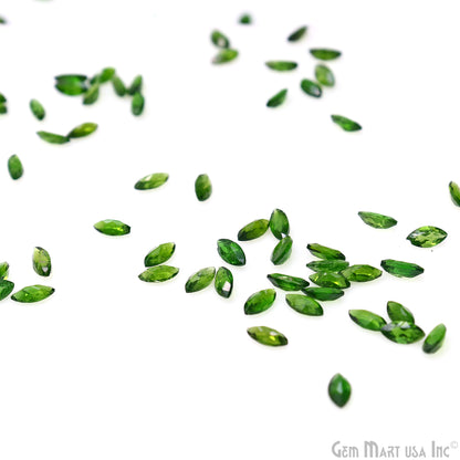 Chrome Diopside Wholesale Gemstones, 100% Natural Semi-Precious Gems, Green Faceted Loose Gems, 6x3mm, Marquise, 5 Carats