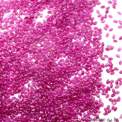 Ruby Wholesale Gemstones, 100% Natural Precious Gems, Pink Faceted Loose Gems, 5x3mm, Oval, 5 Carats