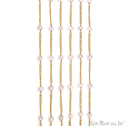 Crystal 6-7mm Round Silver Plated Rondelle Beads Chain