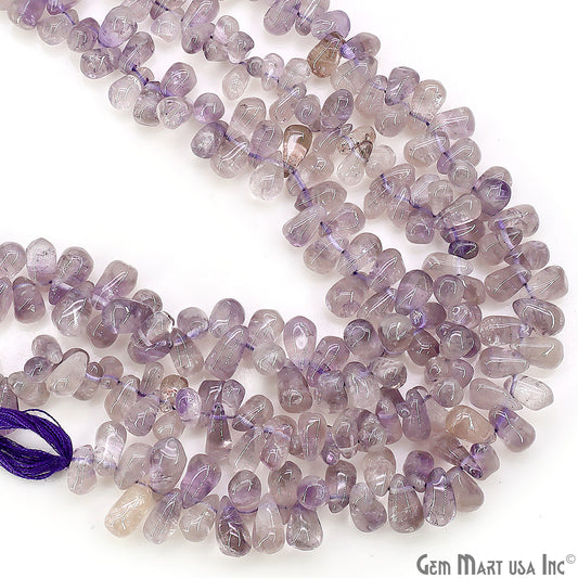 Amethyst Smooth Free Form Drilled Beads 5-6X9-11mm Waist Beads, Rondelle Bead Strand 14 Inch, 1 Strand, GemMartUSA