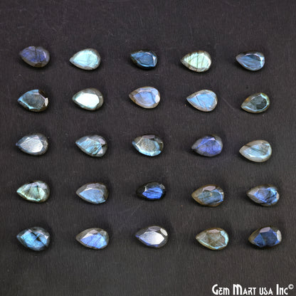 Labradorite Wholesale Gemstones, 100% Natural Semi-Precious Gems, Blue Flash Faceted Loose Gems, 9x13mm, Pears, 4PC Lot