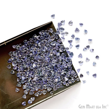 Tanzanite Wholesale Gemstones, 100% Natural Precious Gems, Blue and Purple Faceted Loose Gems, 3-4mm, Trillion, 5 Carats