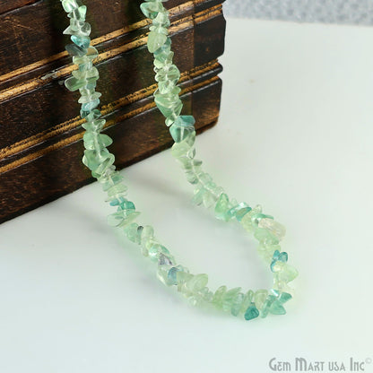Fluorite Chip Beads, 34 Inch, Natural Chip Strands, Drilled Strung Nugget Beads, 3-7mm, Polished, GemMartUSA (CHFL-70001)