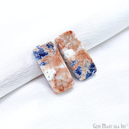 Sodalite Octagon 30x13mm Loose Gemstone For Earring Pair