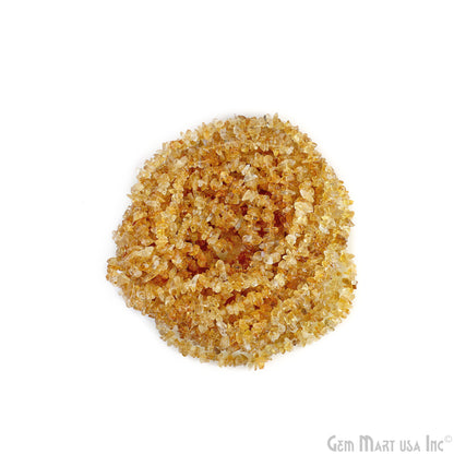 Citrine Chip Beads, 34 Inch, Natural Chip Strands, Drilled Strung Nugget Beads, 3-7mm, Polished, GemmartUSA (CHCI-70001)