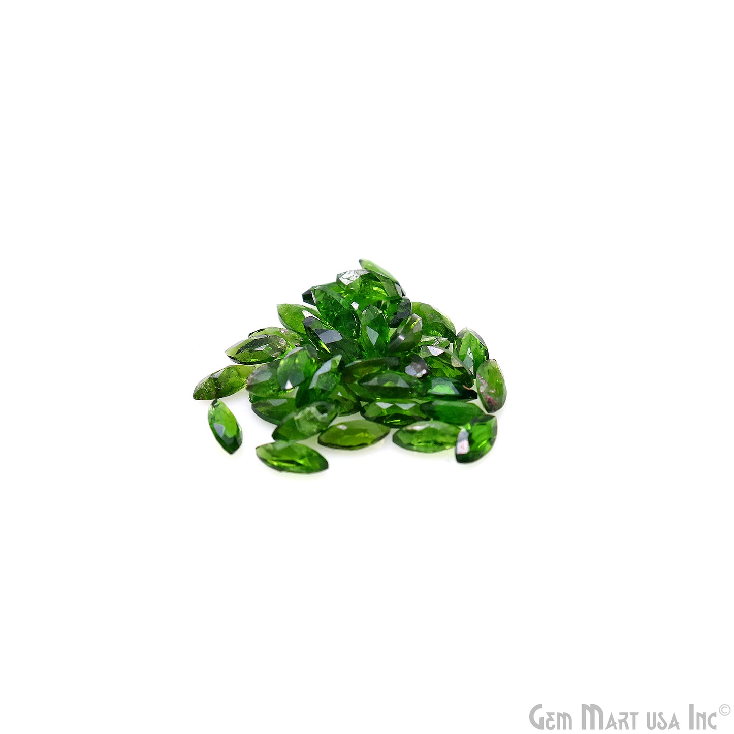 Chrome Diopside Wholesale Gemstones, 100% Natural Semi-Precious Gems, Green Faceted Loose Gems, 6x3mm, Marquise, 5 Carats