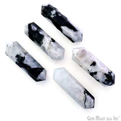 Gemstone Double Point Pendant 46x13mm Crystal Obelisk Healing Meditation Gemstones