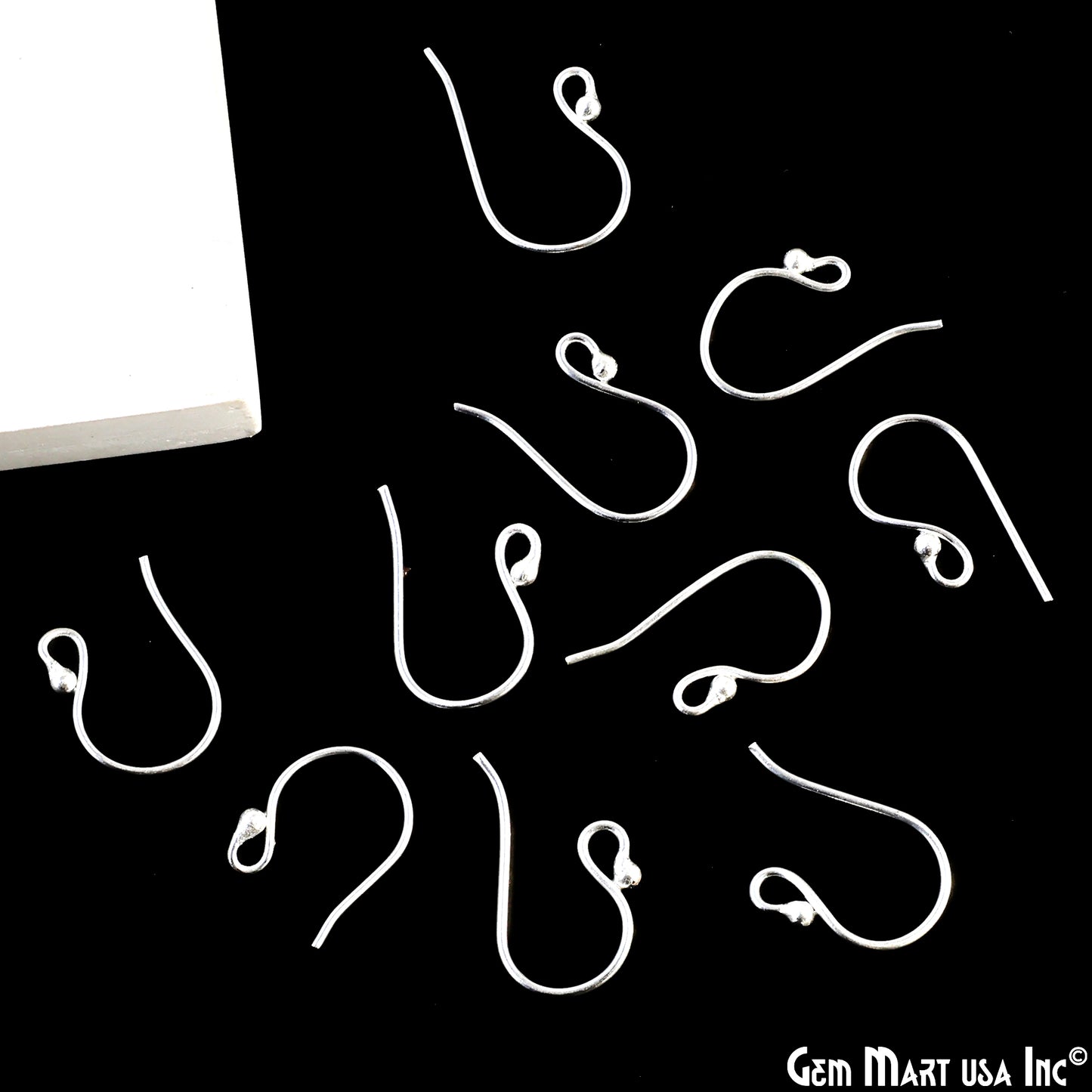 10 Pair Lot Silver Plated 20x10mm Earring Fish Hooks Findings