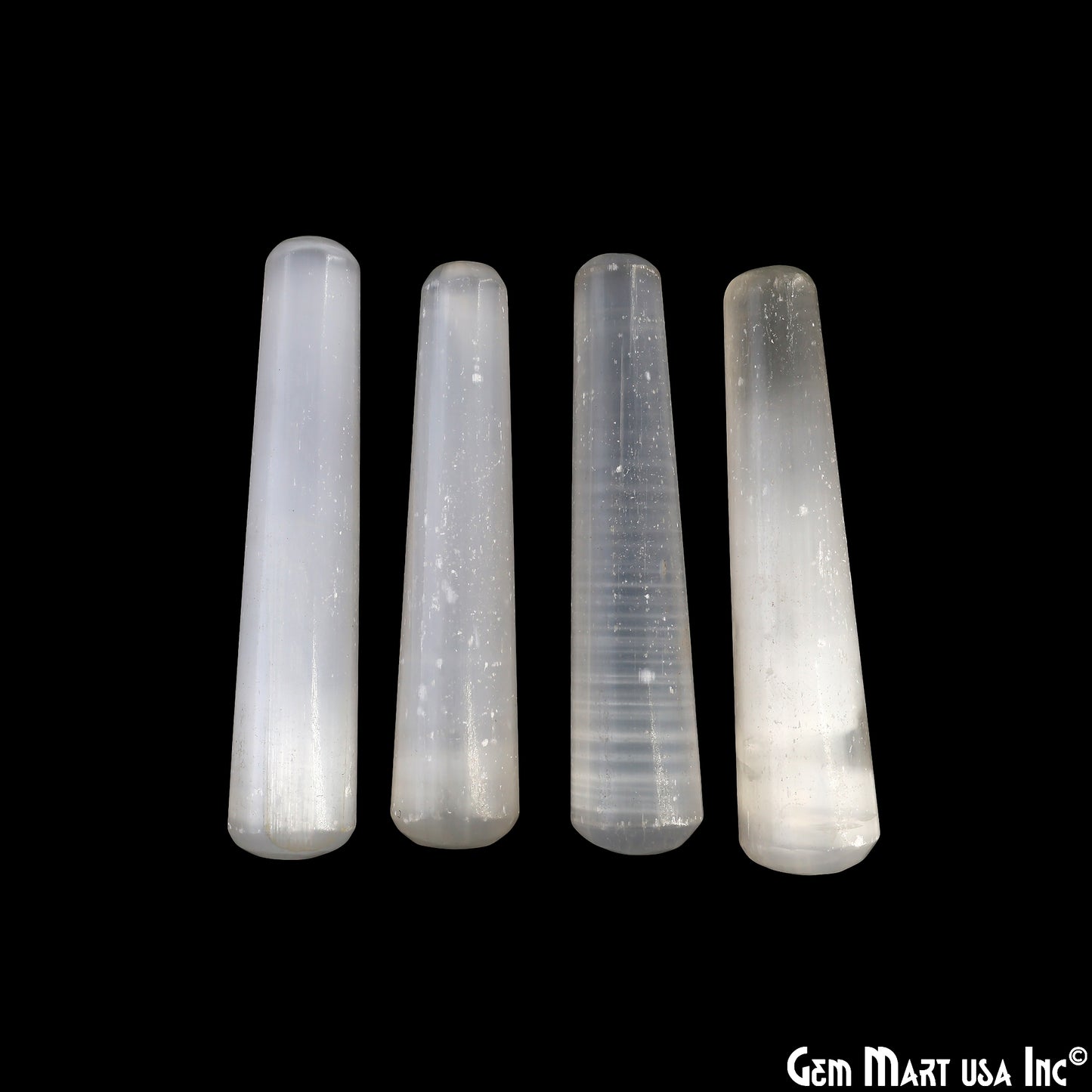 Selenite Hand Made SPA Massage Wand Reiki Healing Crystal Relaxation Meditation Collection Gift, Healing Crystal 4Inch