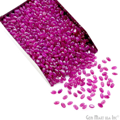 Ruby Wholesale Gemstones, 100% Natural Precious Gems, Pink Faceted Loose Gems, 5x3mm, Oval, 5 Carats