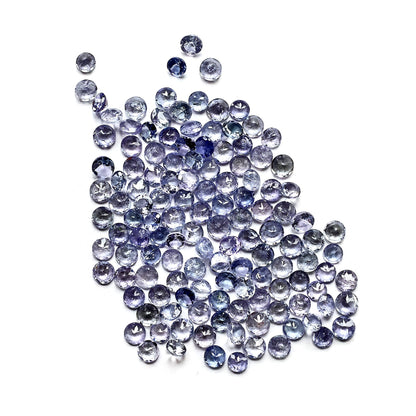 Tanzanite Wholesale Gemstones, 100% Natural Precious Gems, Blue and Purple Faceted Loose Gems, 5mm, Round, 5 Carats