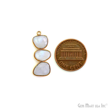 Rainbow Moonstone 33x12mm Single Bail Chandelier Finding Component