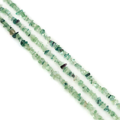 Fluorite Chip Beads, 34 Inch, Natural Chip Strands, Drilled Strung Nugget Beads, 3-7mm, Polished, GemMartUSA (CHFL-70001)
