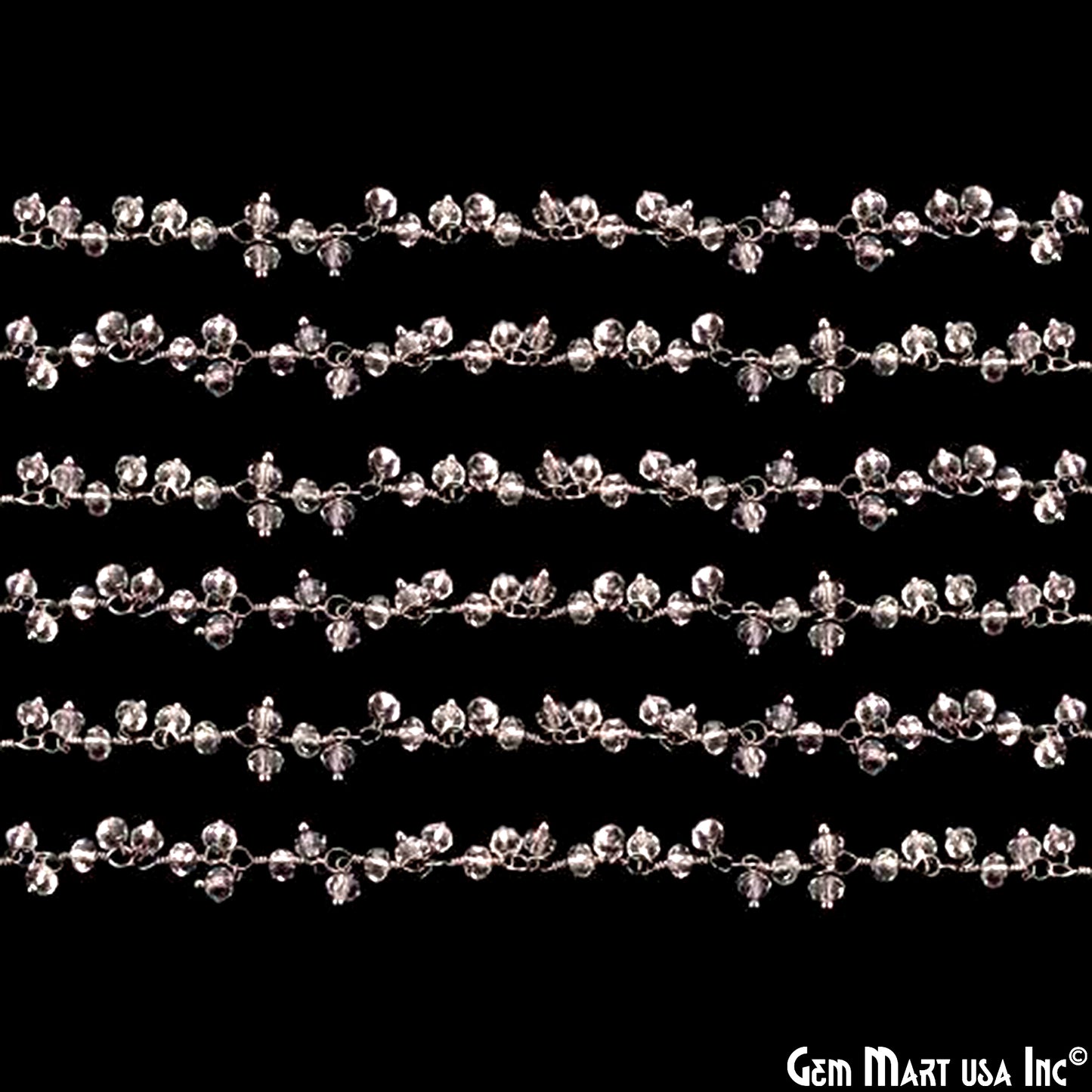 Crystal Faceted Beads Oxidized Beads Cluster Dangle Chains