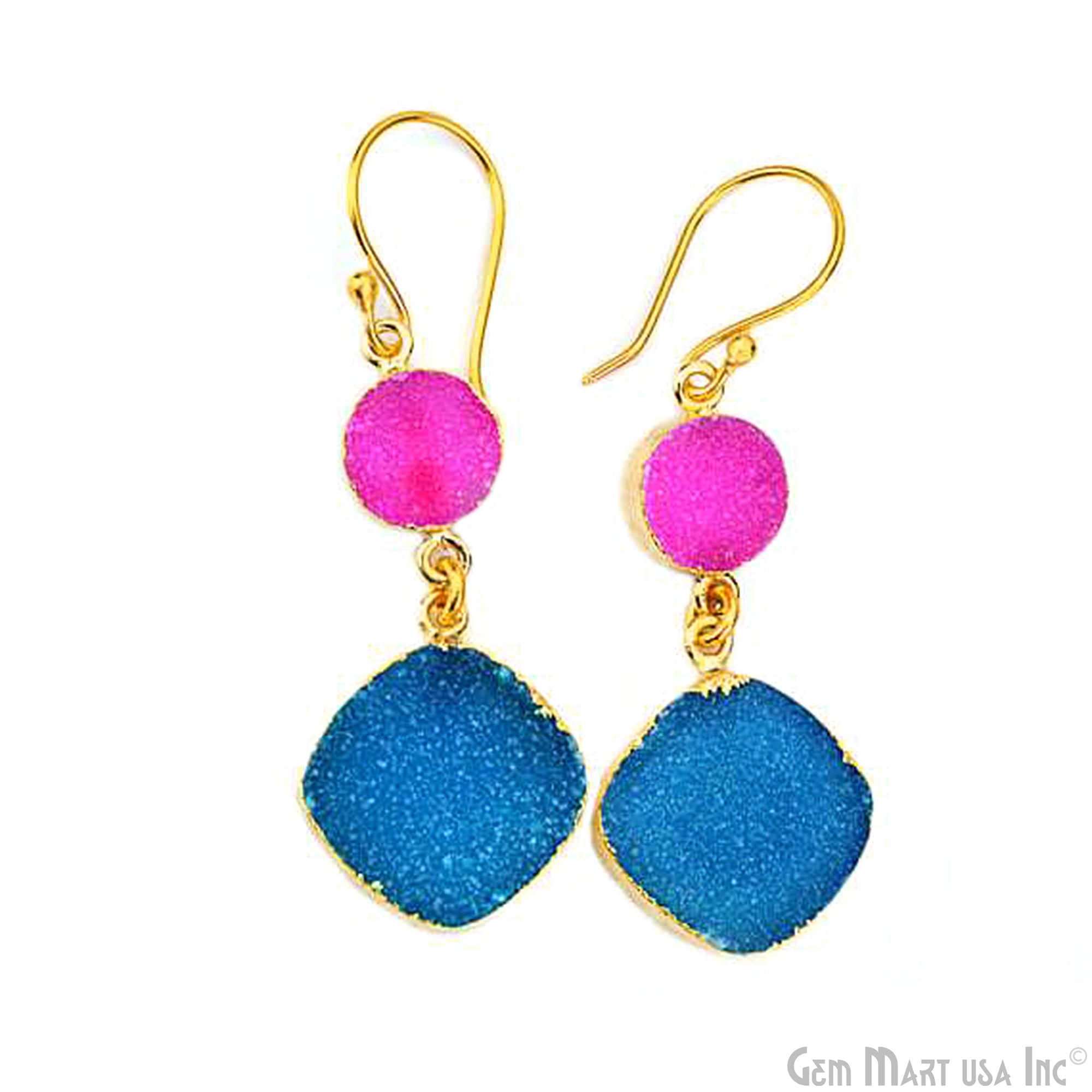 Blue and Pink Druzy