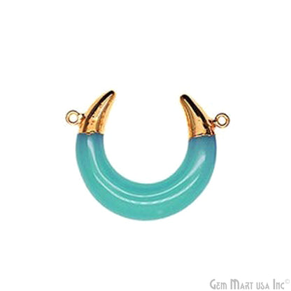 Gold Plated Double Bail Horn Pendant (50019)