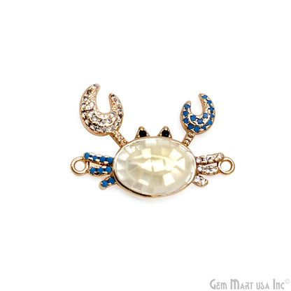 Crab Charm Pendant crab jewelry Cubic Zircon 25x17mm Pendant Charm Jewelry GemMartUSA