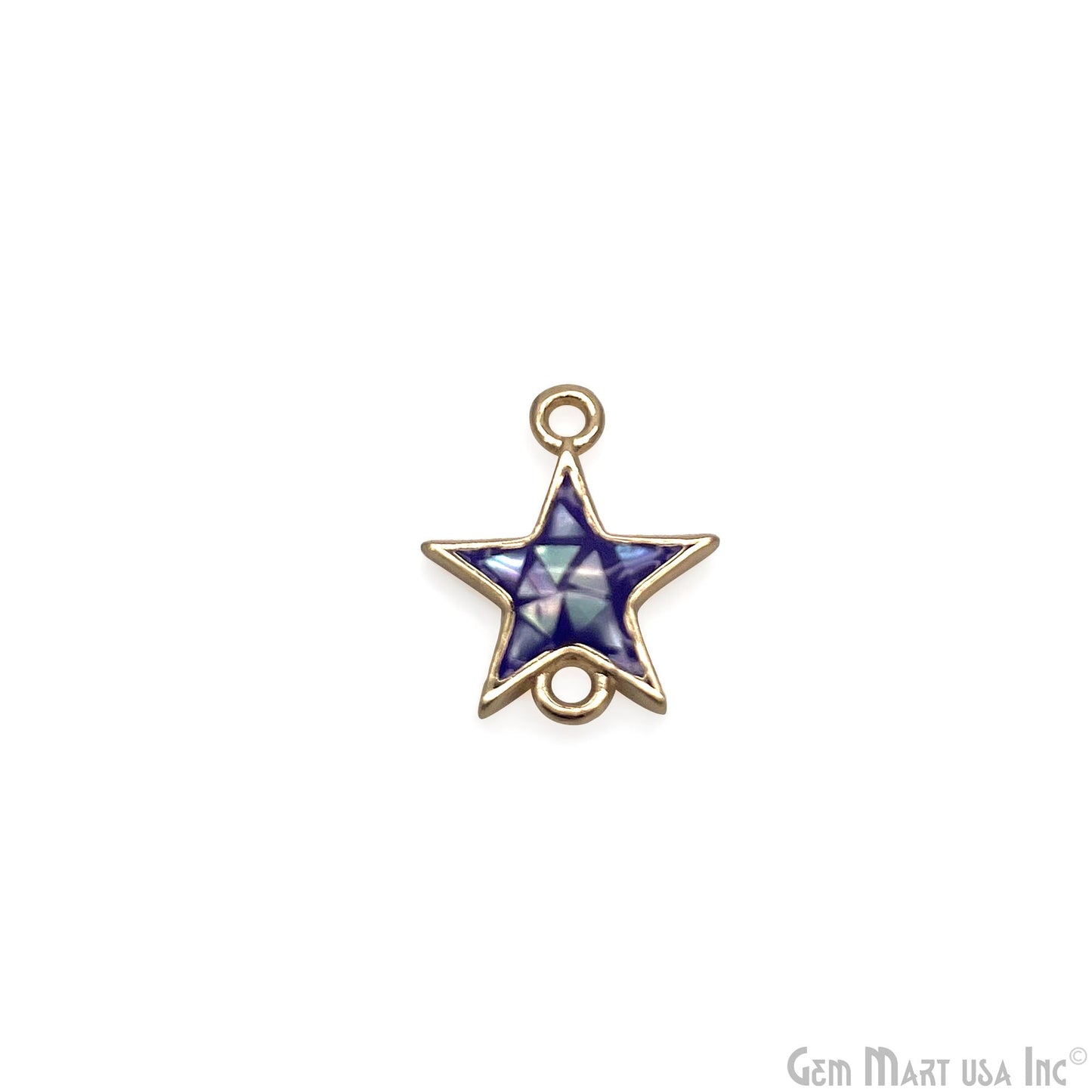 Shell Star Shape 12x11mm Double Bail Connector Charm Jewelry GemMartUSA