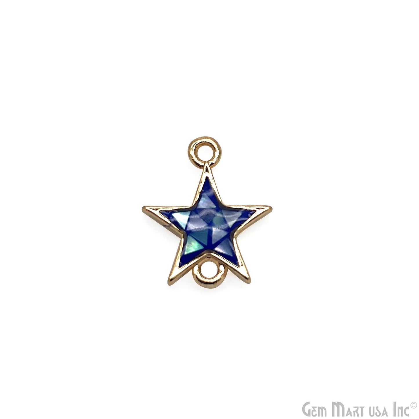 Shell Star Shape 12x11mm Double Bail Connector Charm Jewelry GemMartUSA