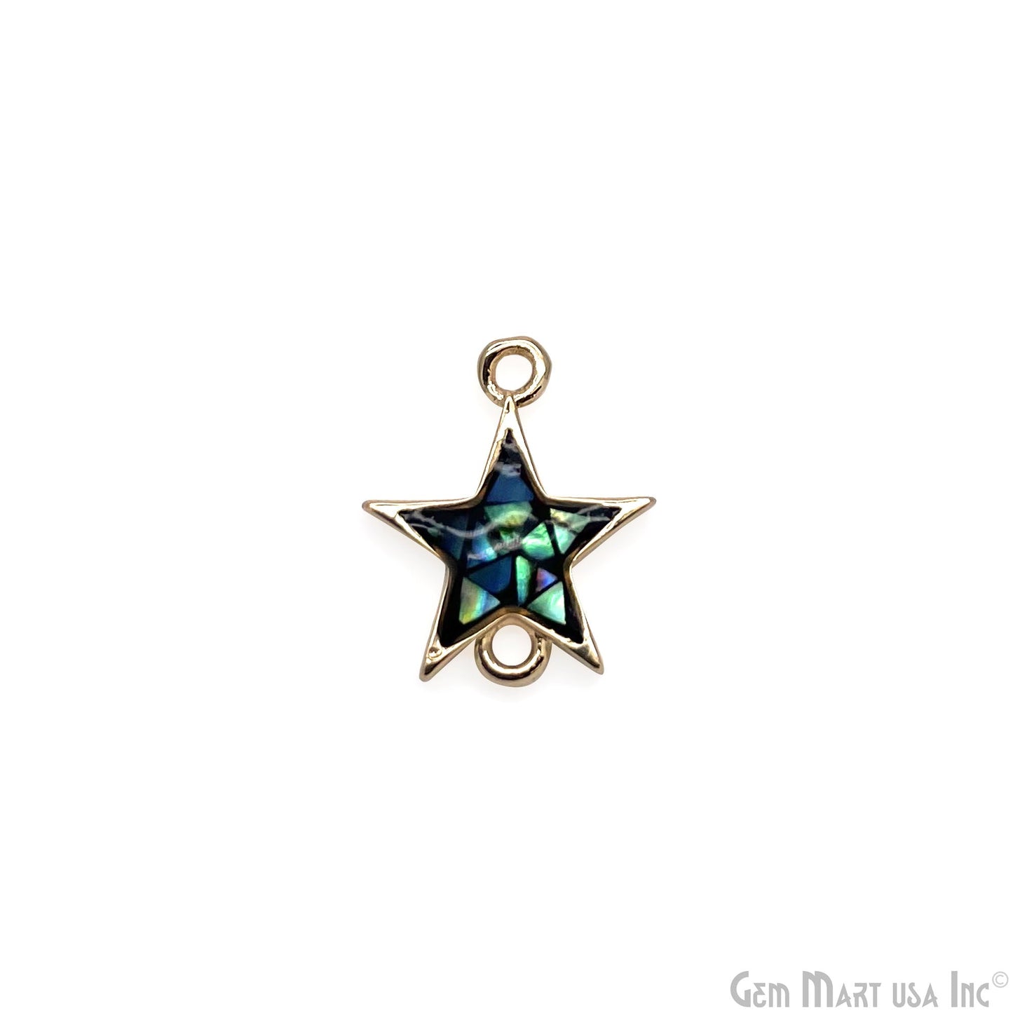 Shell Star Shape 12x11mm Double Bail Connector Charm Jewelry GemMartUSA