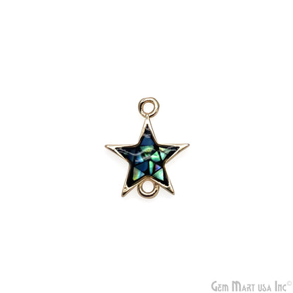 Shell Star Shape 12x11mm Double Bail Connector Charm Jewelry GemMartUSA