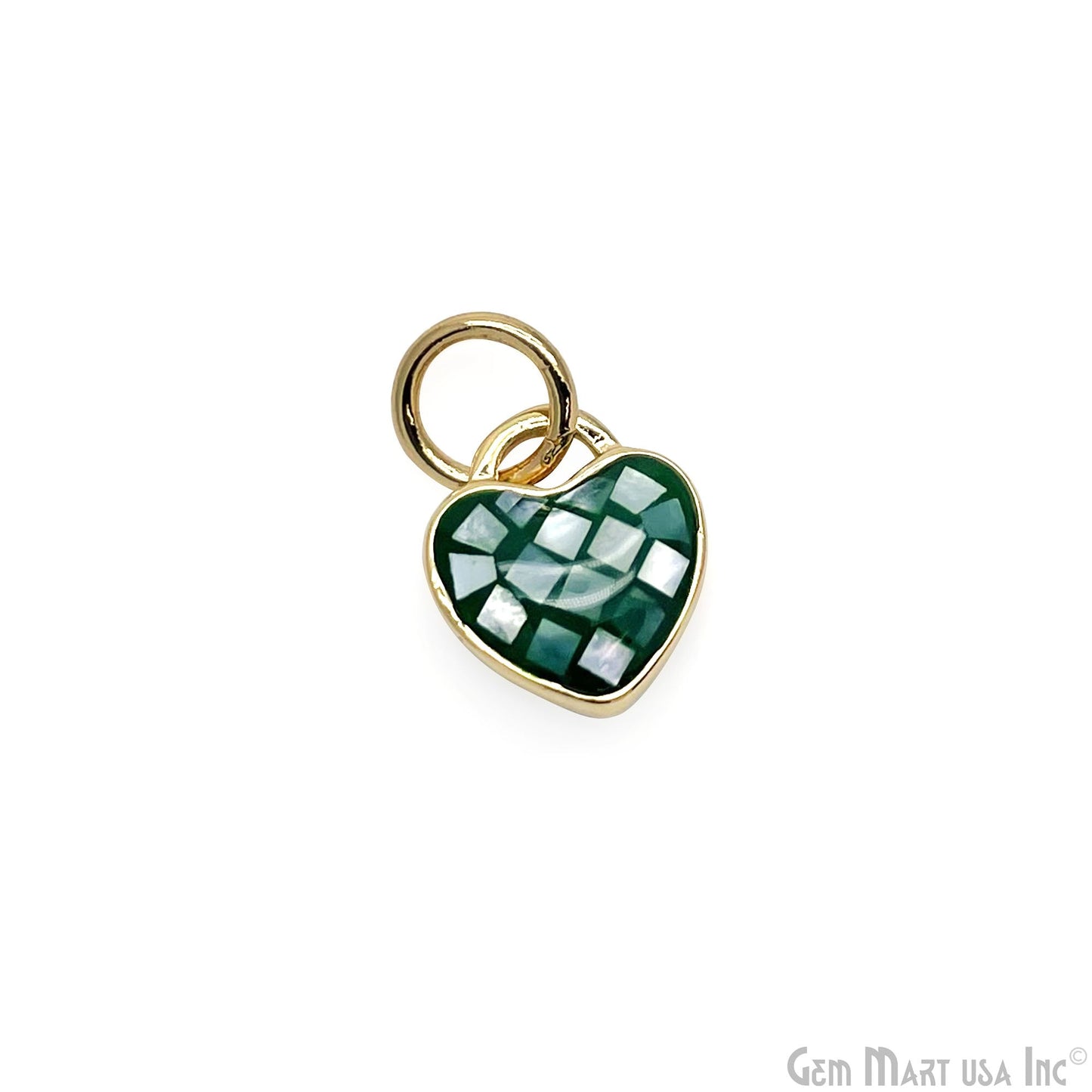 Heart Charm Pendant 10mm Single Bail Bracelet Charm Jewelry GemMartUSA