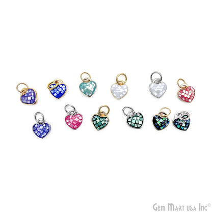 Heart Charm Pendant 10mm Single Bail Bracelet Charm Jewelry GemMartUSA