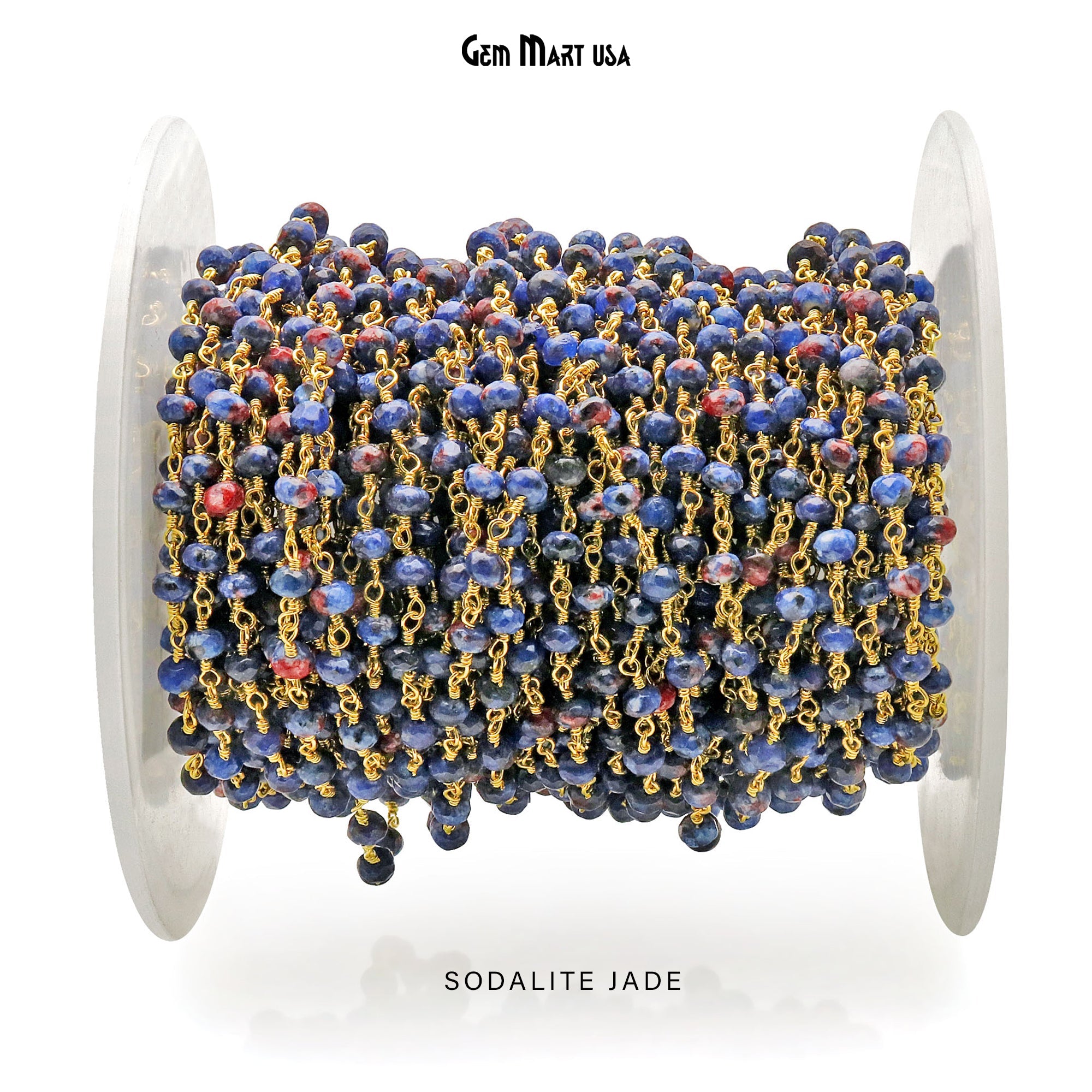 12. Sodalite Jade - Gold Plating