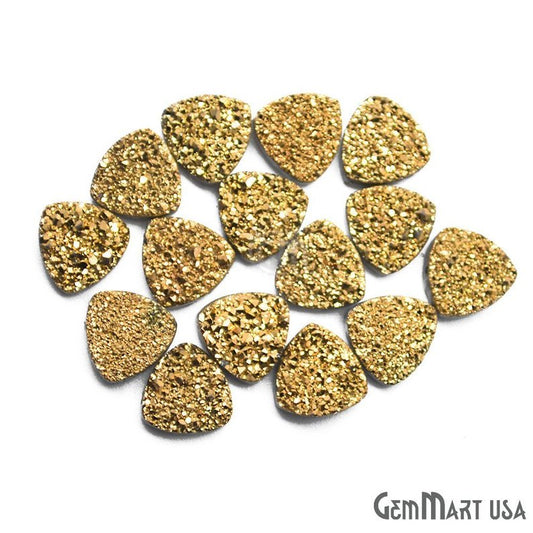 Titanium Druzy Cabochon 10mm Trillion Druzy (Pick Your Color) - GemmartUSA