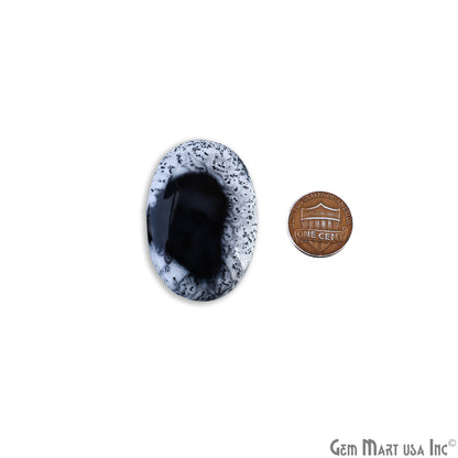 Natural Dendrite Opal Cab Striped Cabochon Gemstones, 1 pc