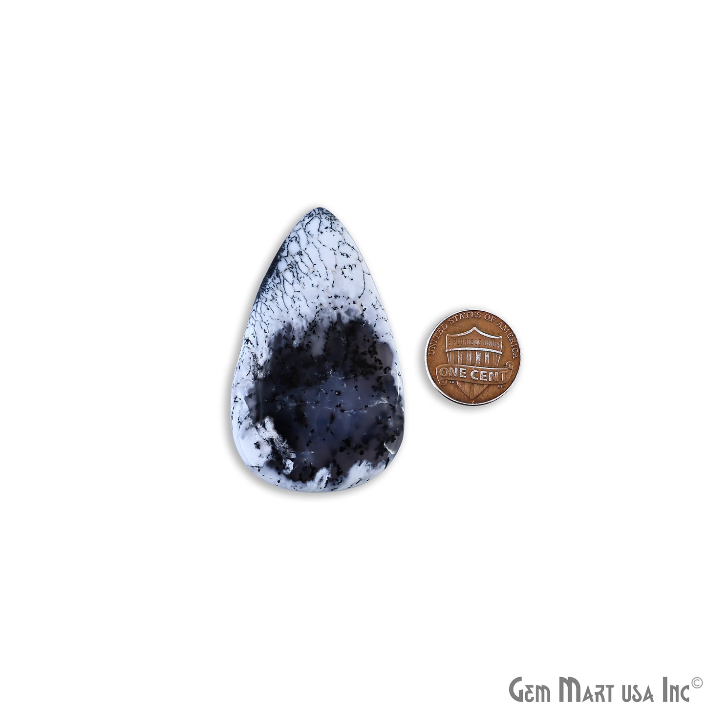 Natural Dendrite Opal Cab Striped Cabochon Gemstones, 1 pc