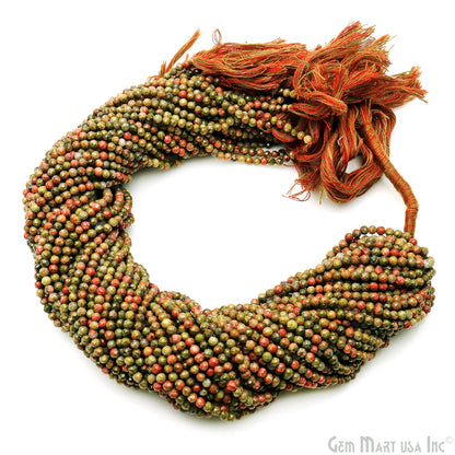 Rondelle Beads, 12-13 Inch Gemstone Strands, Drilled Strung Nugget Beads, Faceted Round, 3mm