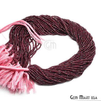 Rondelle Beads, 12-13 Inch Bead Strands, Natural Strung Gemstone, 2-2.5mm, Faceted, GemMartUSA (70000)