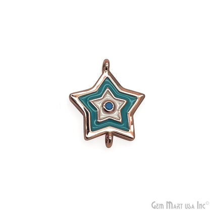 Multi Shell Star Shape Double Bail Charm Connector Jewelry GemMartUSA