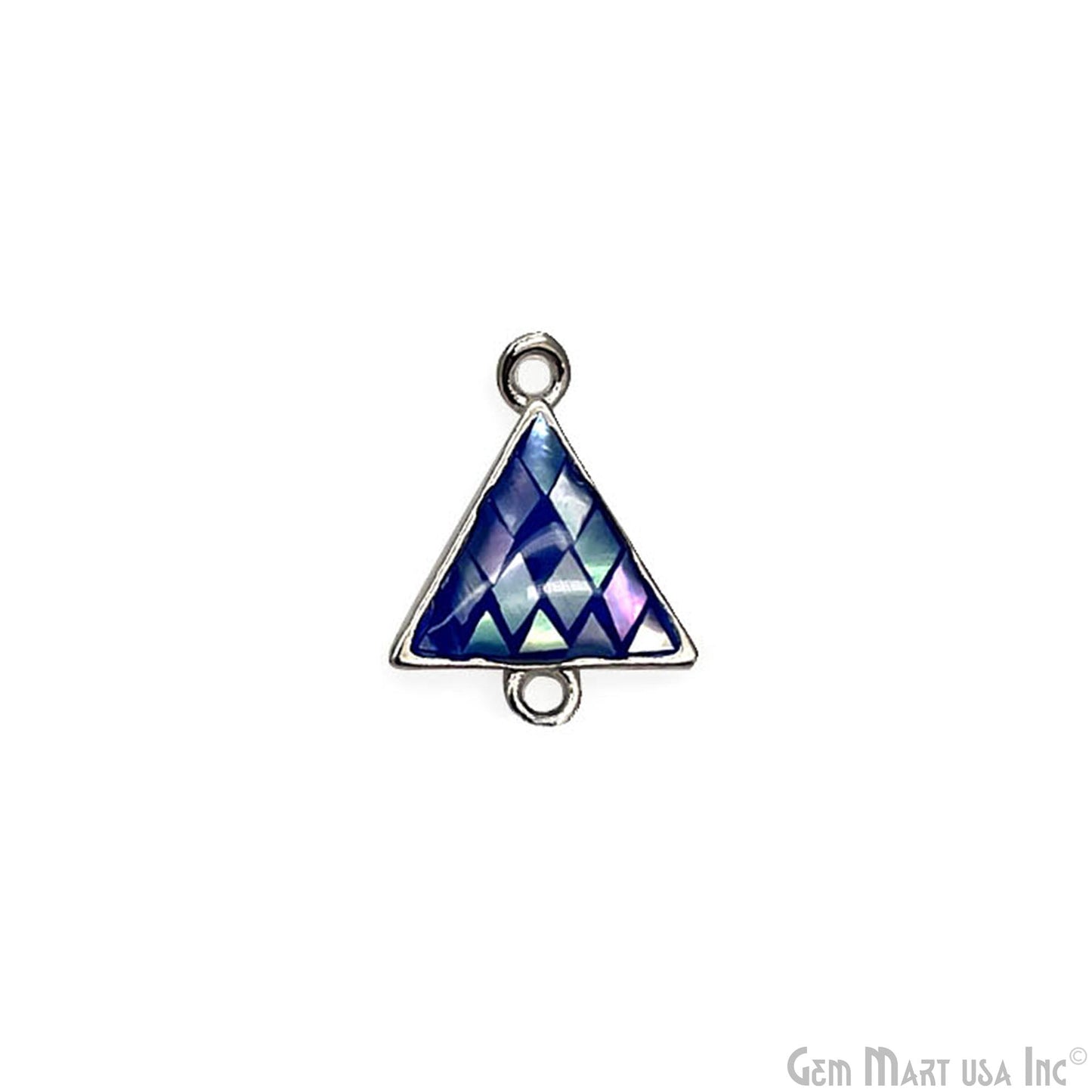 Shell Triangle Shape 15x11mm Double Bail Connector Charm Jewelry GemMartUSA